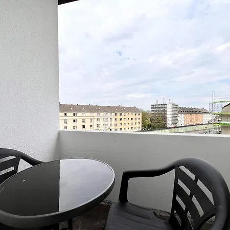 Zentrale 3 Balkon Messe Apartment Essen